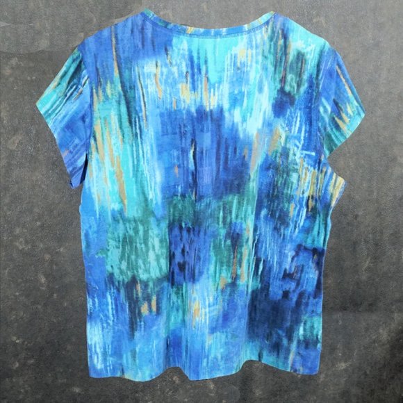 Zenergy by Chicos tye dye ss tee shirt women's 3 EUC. - Picture 3 of 3